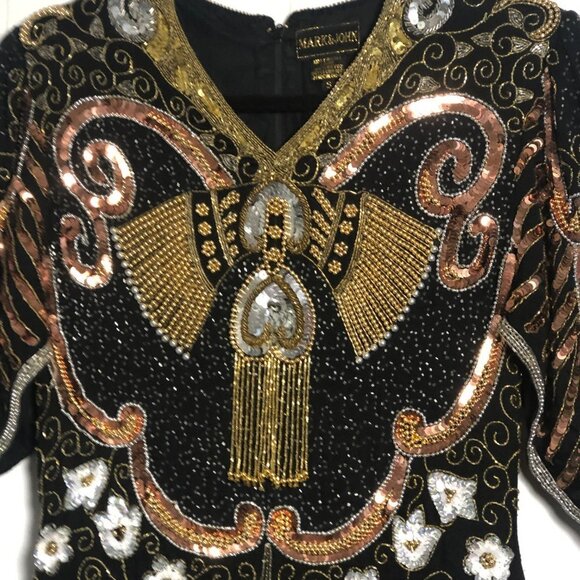 Womens Black and Sequins Gown/Dress. Size Small - Picture 4 of 11